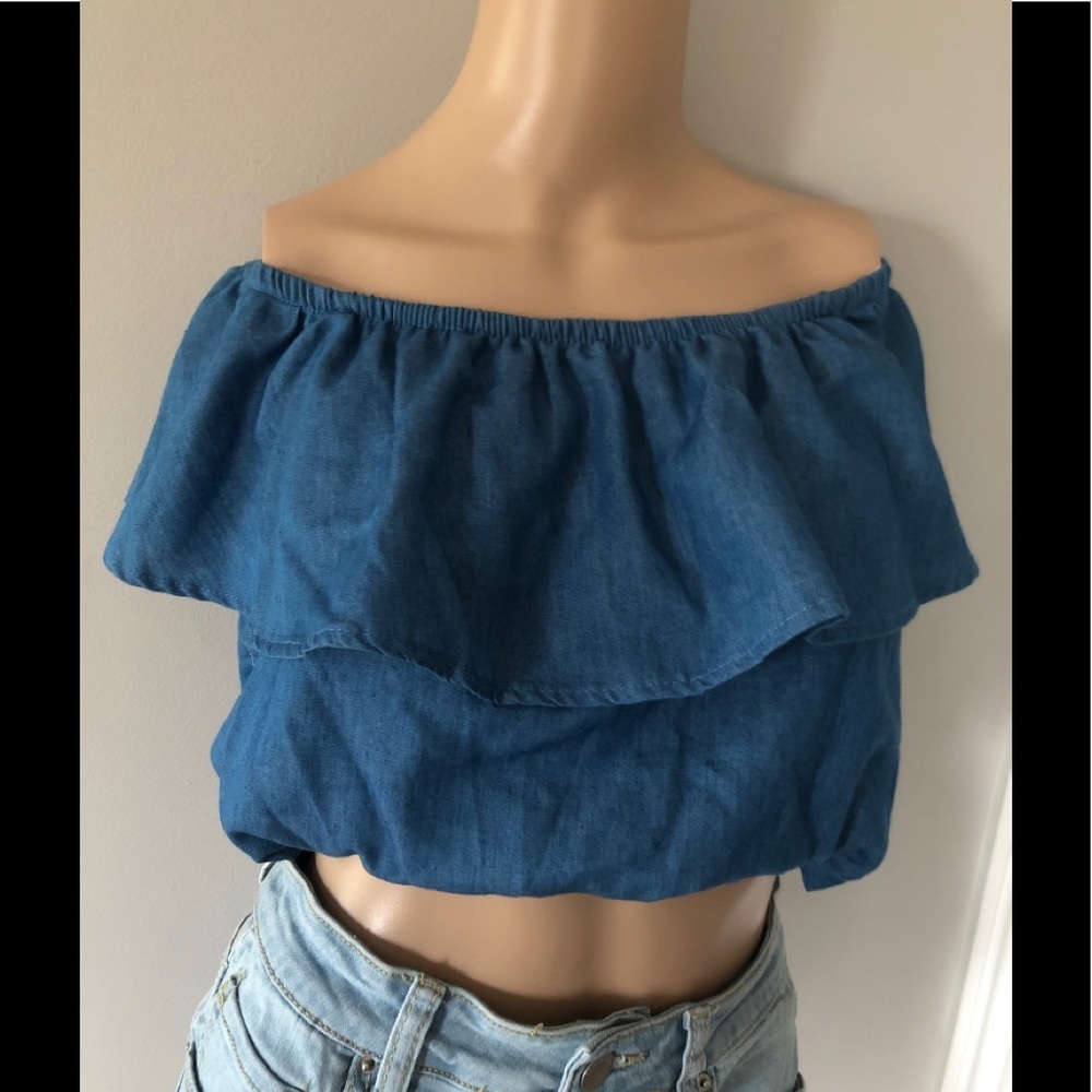 Denim crop top
